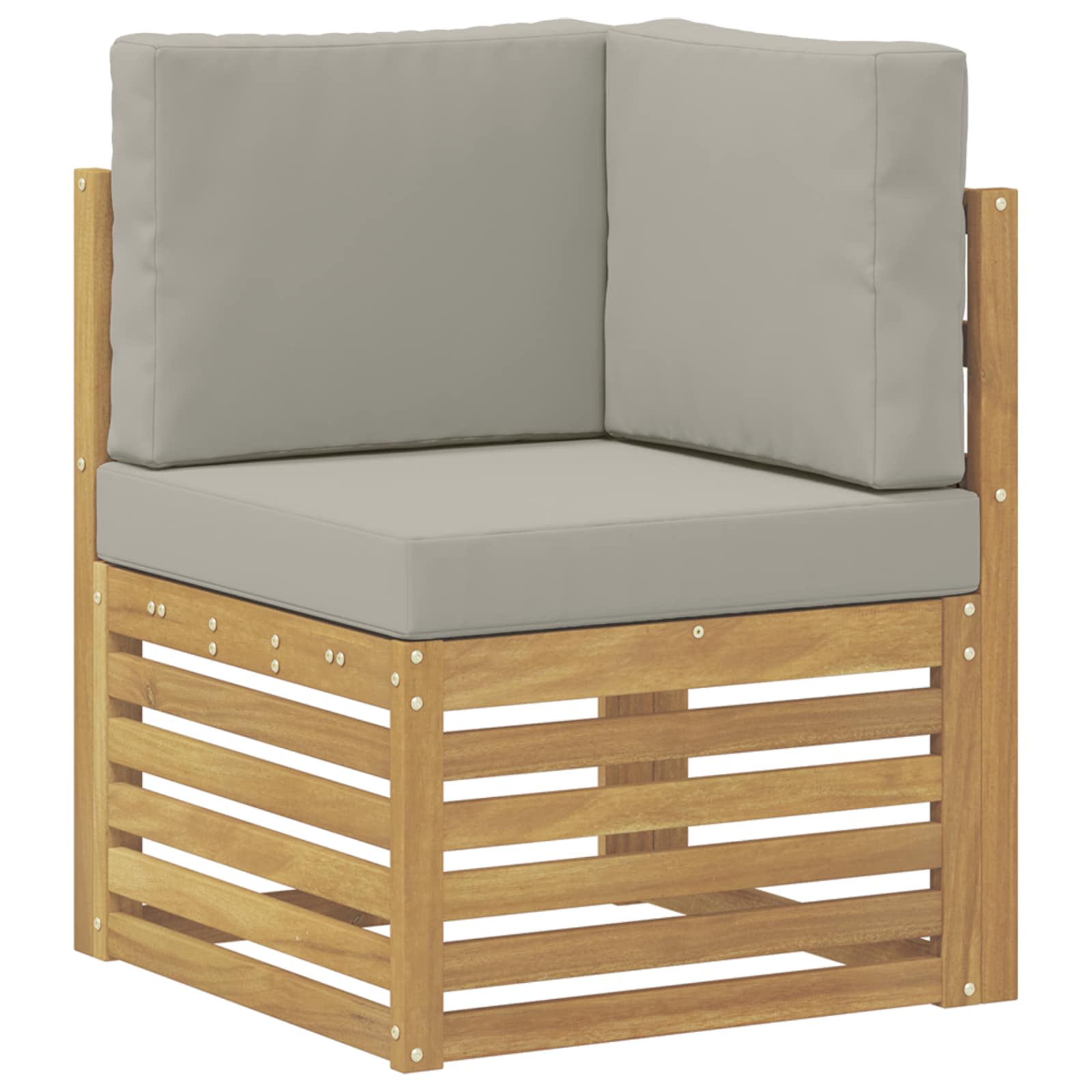 Σετ Καναπέ 4 pcs Λευκό και Ανοιχτό Γκρι 187,5 x 128,5 x 73 εκ - Pakobazaar