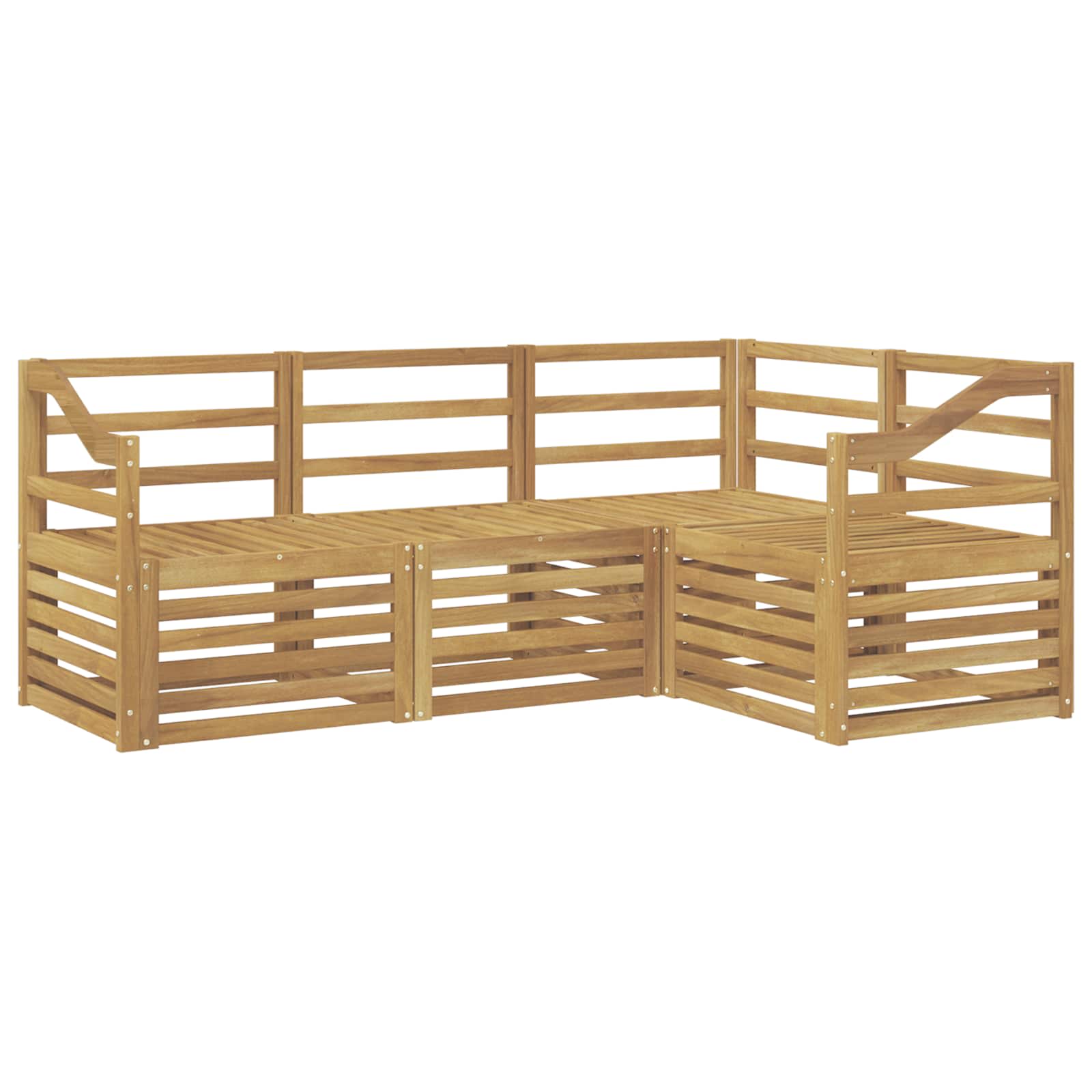 Σετ Καναπέ 4 pcs Λευκό 185,5 x 126,5 x 73 εκ - Pakobazaar