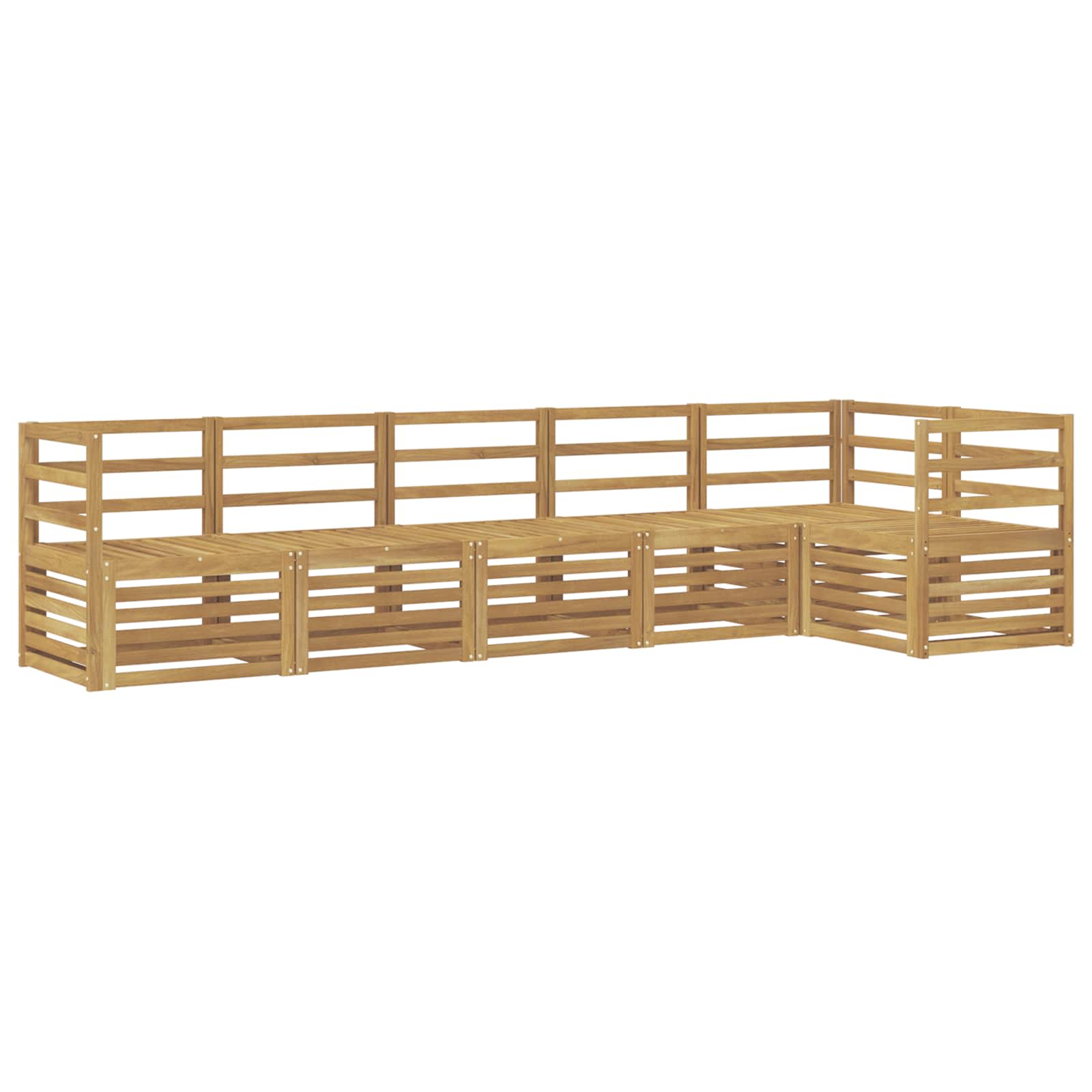 Σειρά Καναπέ Εξωτερικού 6 pcs Λευκό 304 x 126,5 x 73 εκ - Pakobazaar