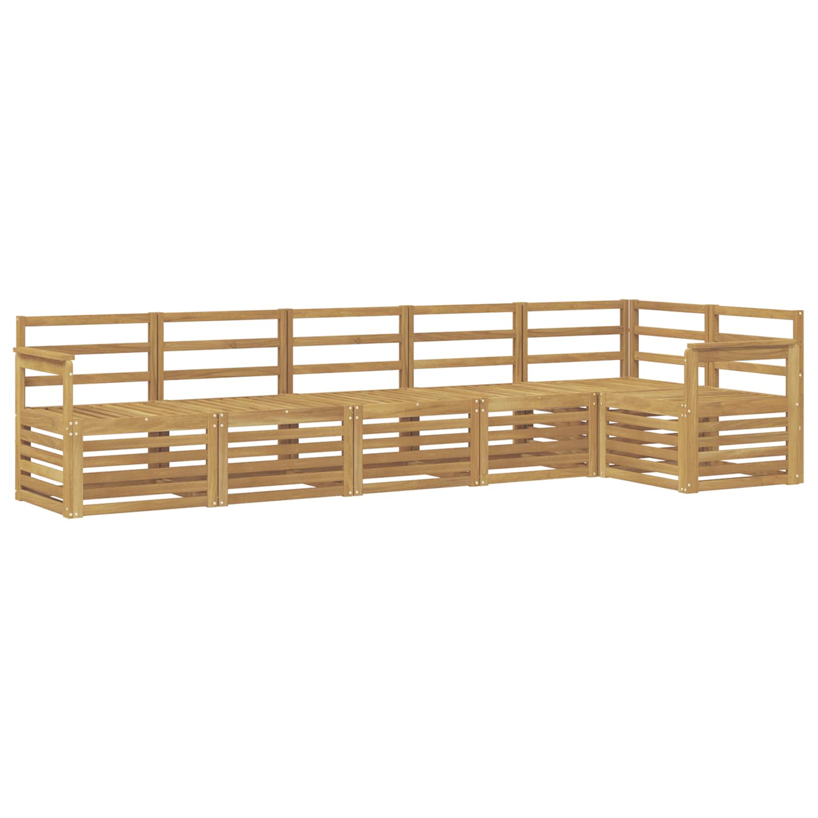 Σειρά Καναπέ Εξωτερικού 6 pcs Λευκό 306 x 128,5 x 73 εκ - Pakobazaar