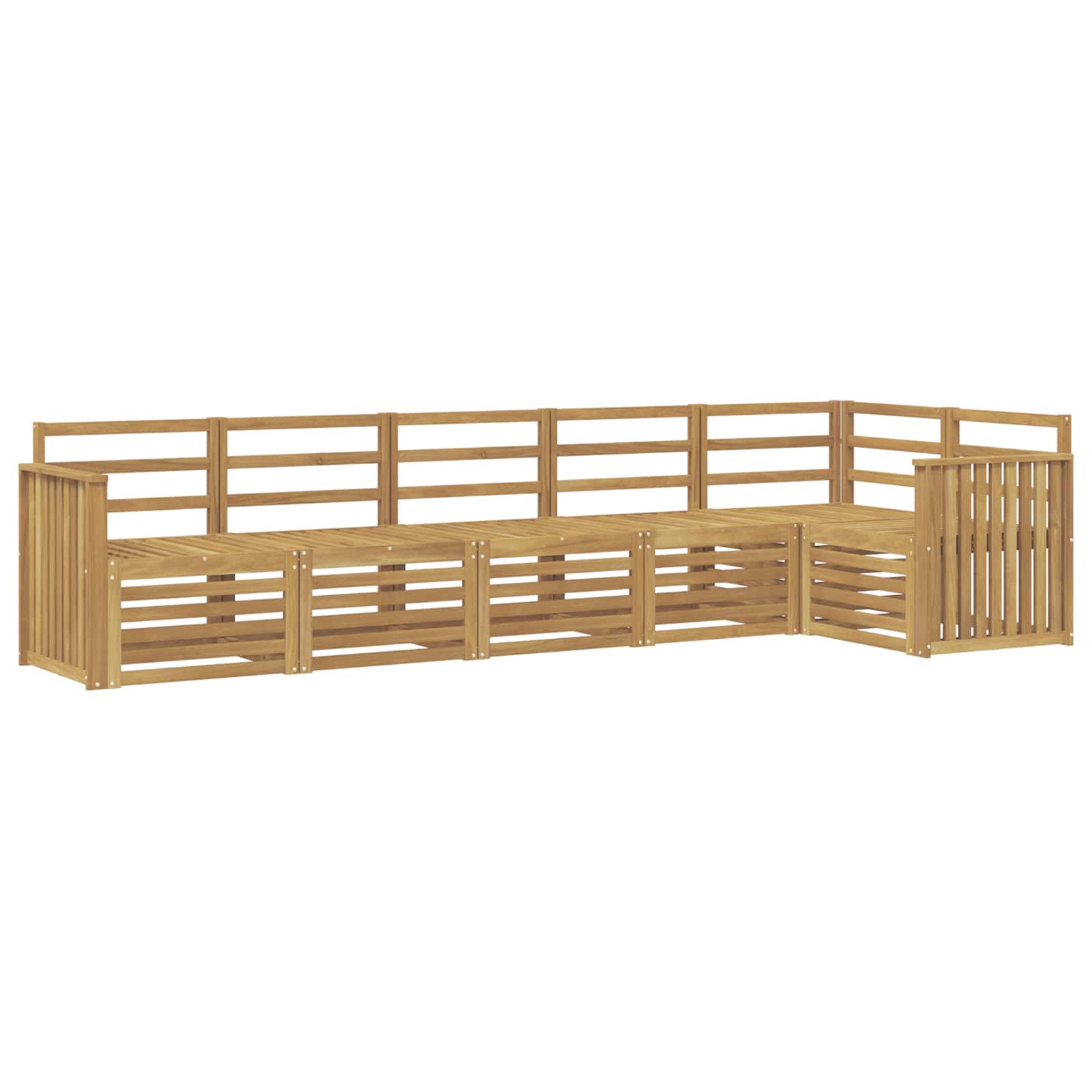 Σειρά Καναπέ Εξωτερικού 6 pcs Λευκό 306 x 128,5 x 73 εκ - Pakobazaar