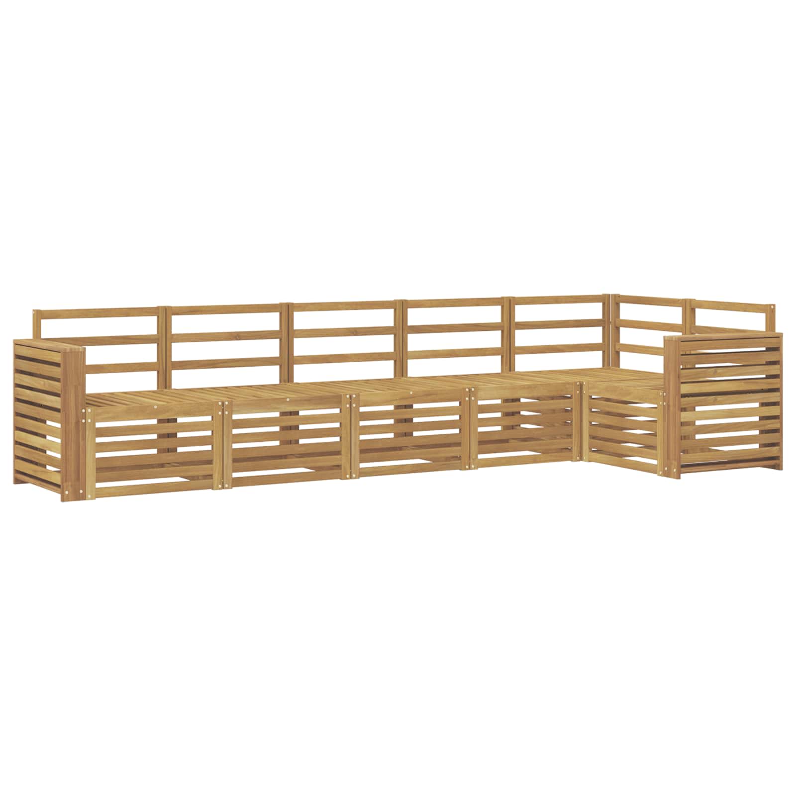 Σειρά Καναπέ Εξωτερικού 6 pcs Λευκό 310 x 132,5 x 73 εκ - Pakobazaar