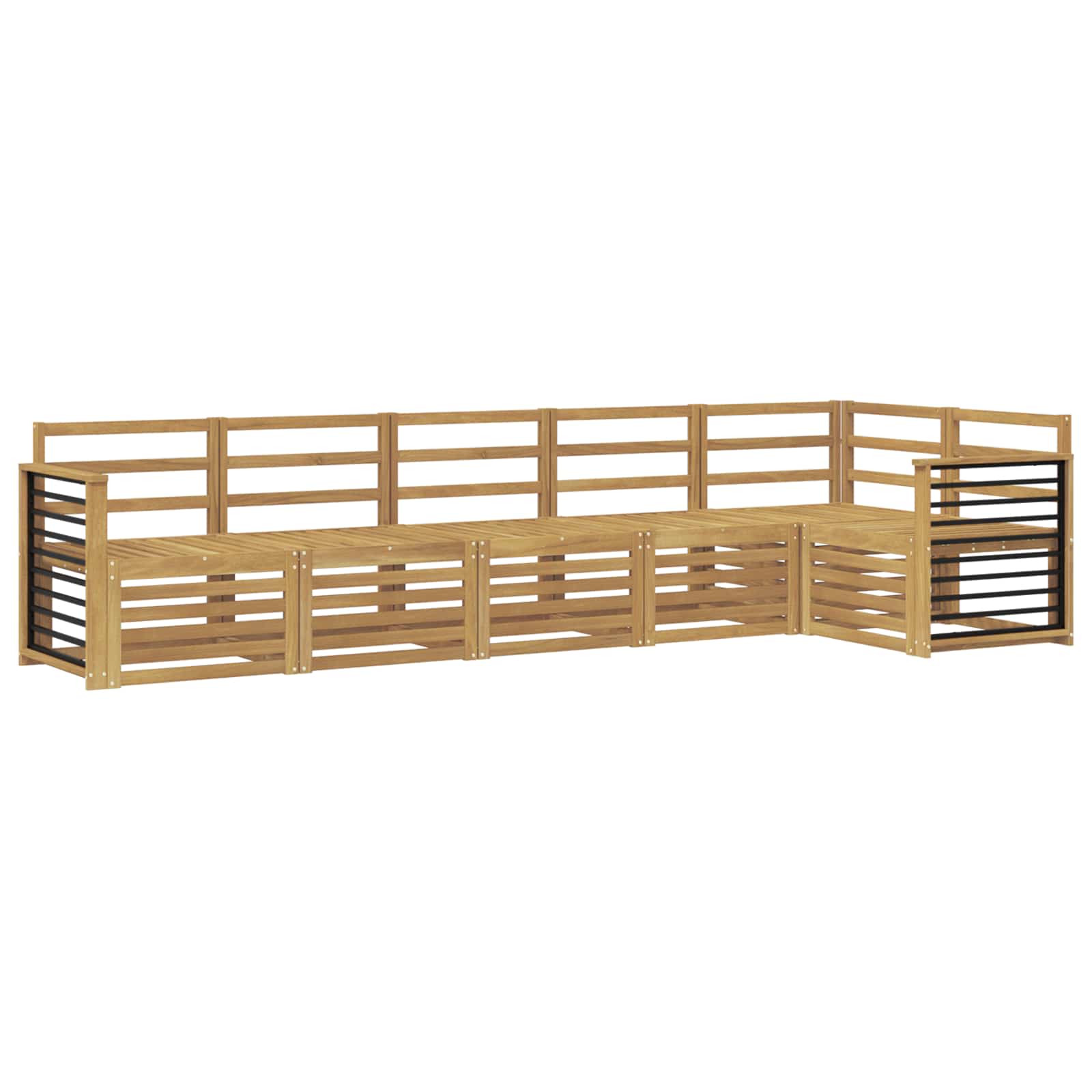 Σειρά Καναπέ Εξωτερικού 6 pcs Λευκό 306 x 128,5 x 73 εκ - Pakobazaar