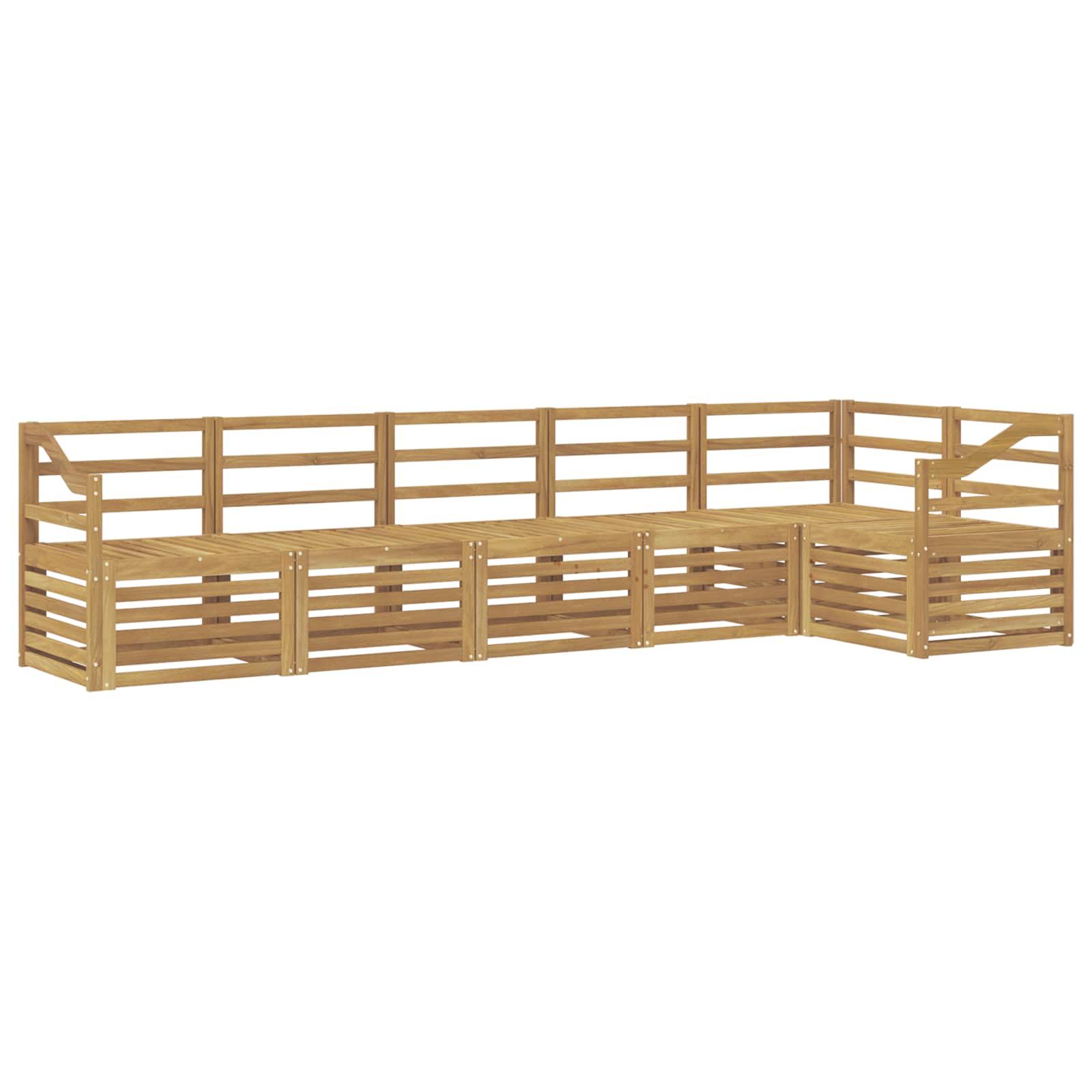 Σειρά Καναπέ Εξωτερικού 6 pcs Λευκό 304 x 126,5 x 73 εκ - Pakobazaar