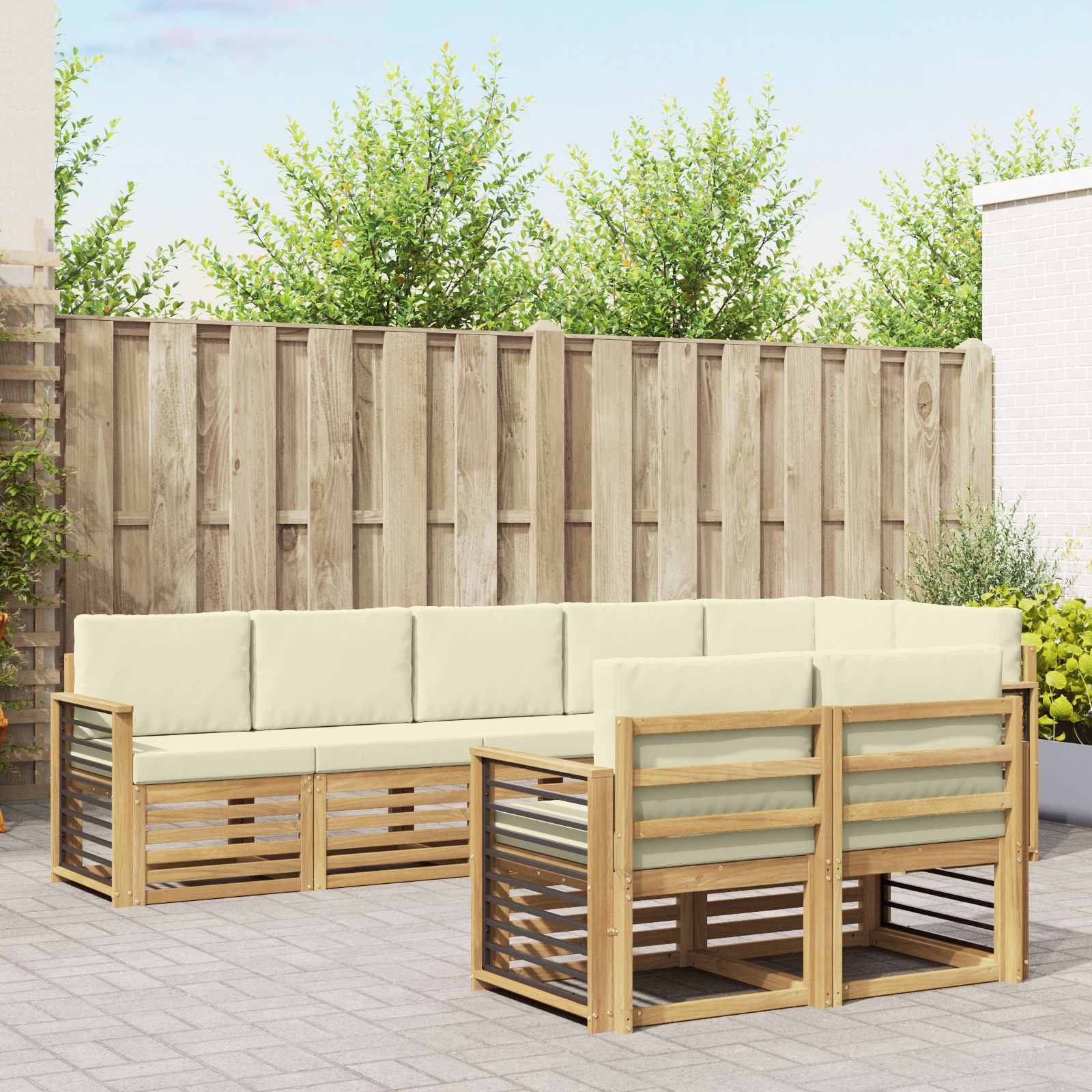 Σετ Καναπέ Στερεό Ξύλο Ακακίας - Pakobazaar