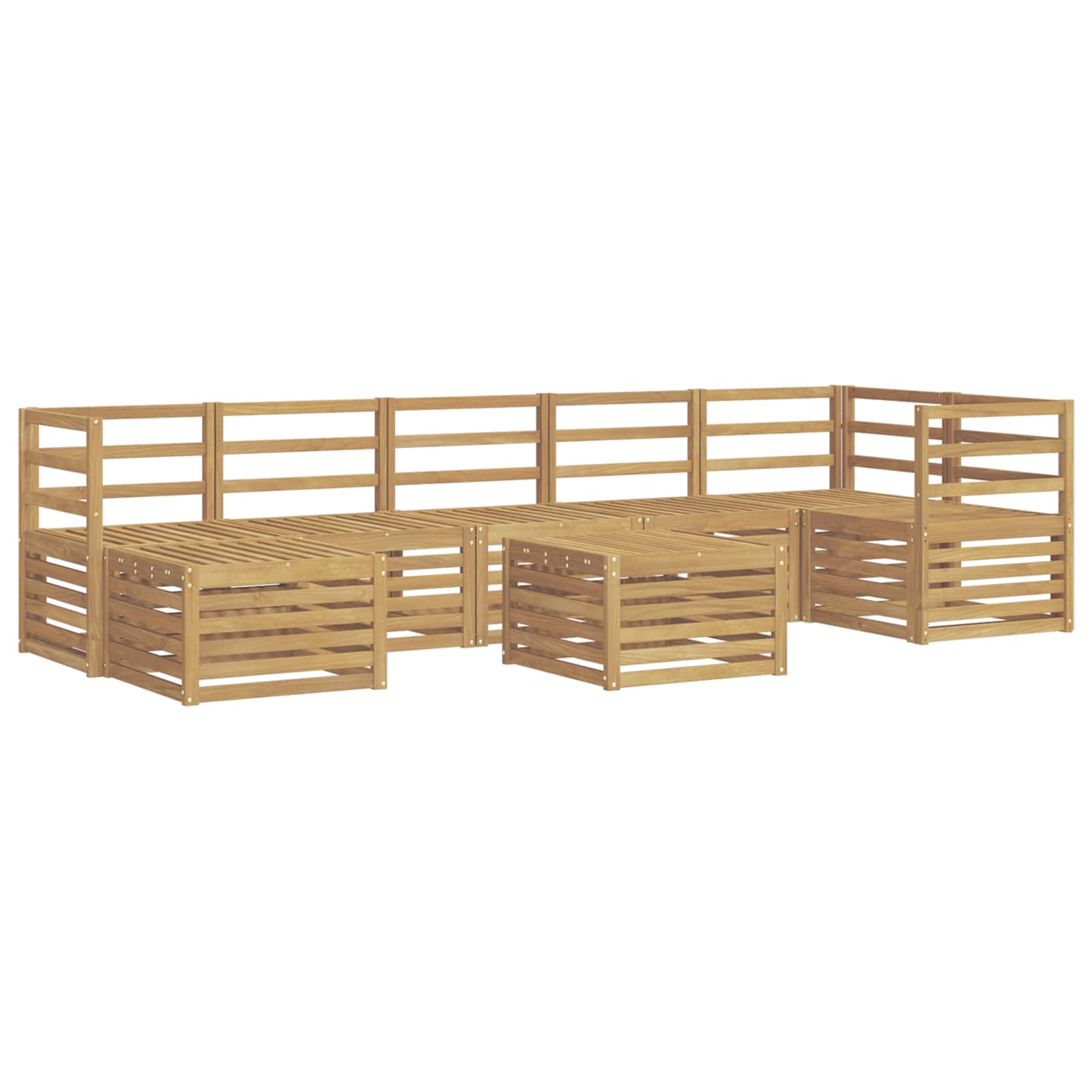 Σειρά Καναπέ Εξωτερικού 8 pcs Λευκό 59 x 59 x 37 εκ - Pakobazaar