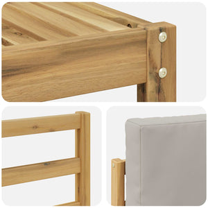 Σειρά Καναπέ Εξωτερικού 8 pcs Λευκό και Ανοιχτό Γκρι - Pakobazaar