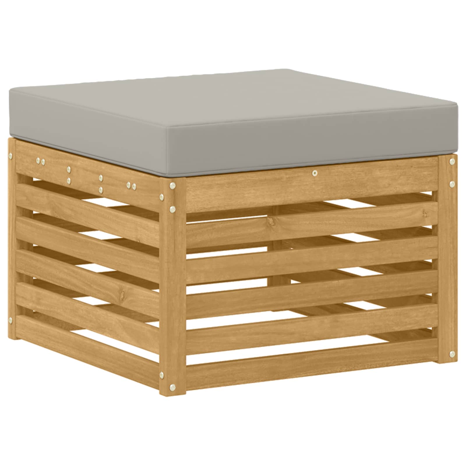 Σειρά Καναπέ Εξωτερικού 8 pcs Λευκό και Ανοιχτό Γκρι - Pakobazaar