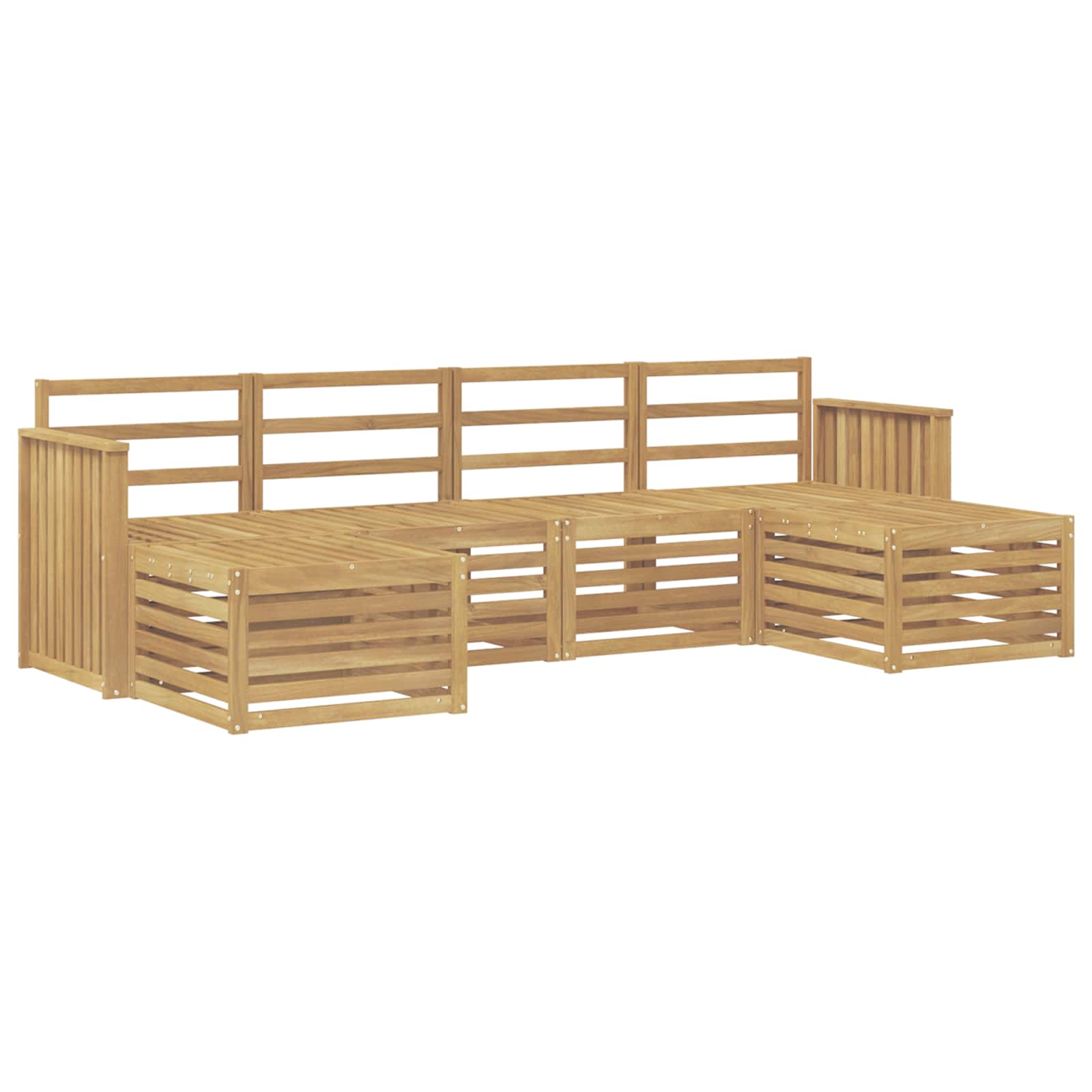 Σειρά Καναπέ Εξωτερικού 6 pcs Λευκό 249 x 122,5 x 73 εκ - Pakobazaar