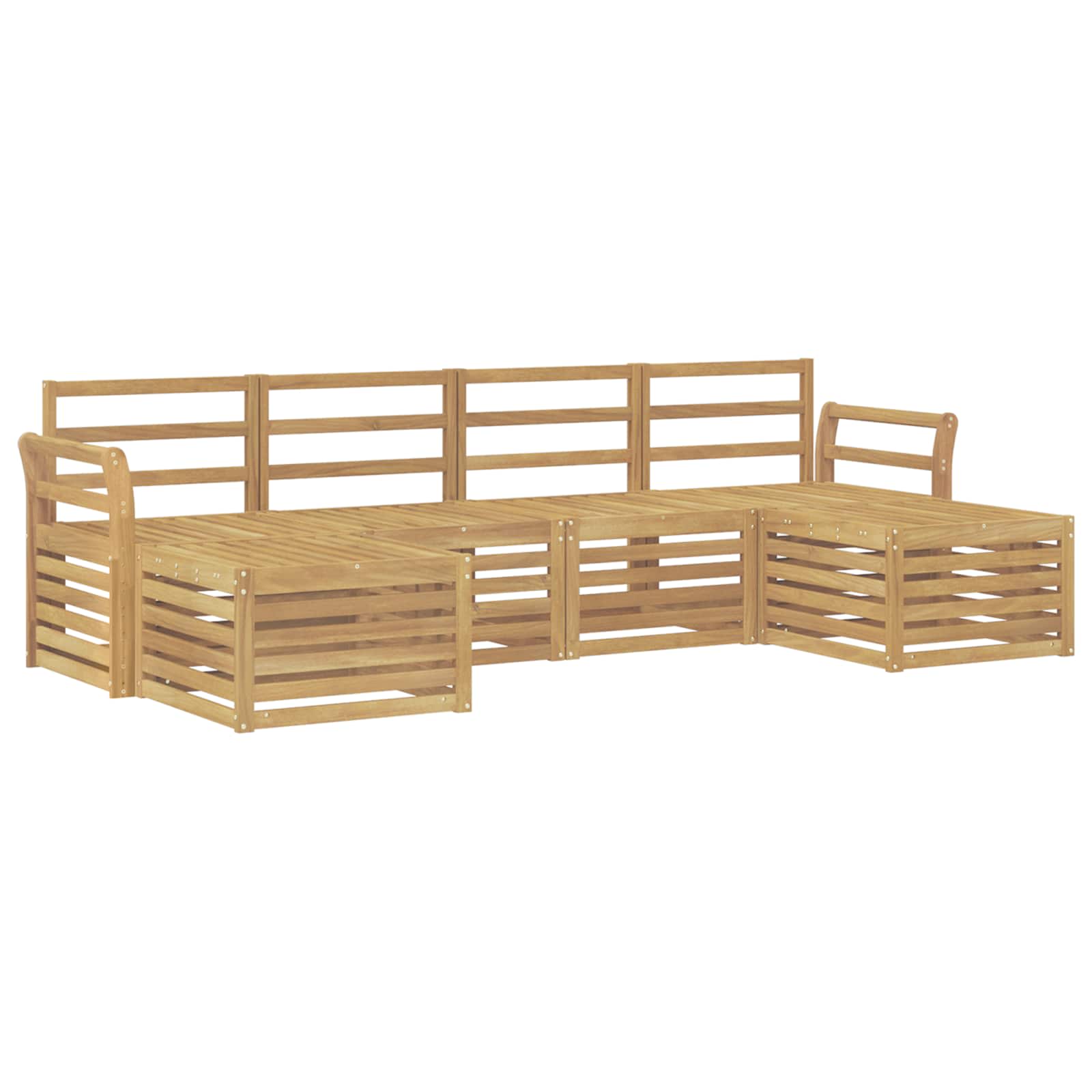 Σειρά Καναπέ Εξωτερικού 6 pcs Λευκό 253 x 122,5 x 73 εκ. - Pakobazaar