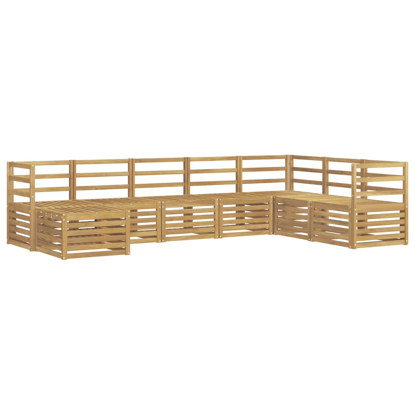 Σειρά Καναπέ Εξωτερικού 8 pcs Λευκό 304 x 185,5 x 73 εκ - Pakobazaar