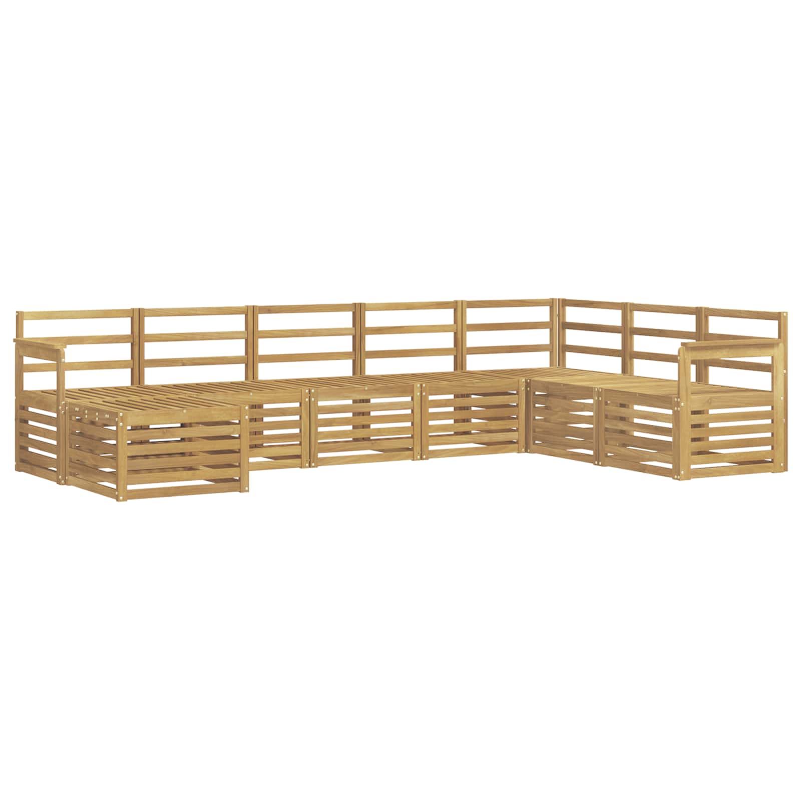 Σειρά Καναπέ Εξωτερικού 8 pcs Λευκό 306 x 187,5 x 73 εκ. - Pakobazaar