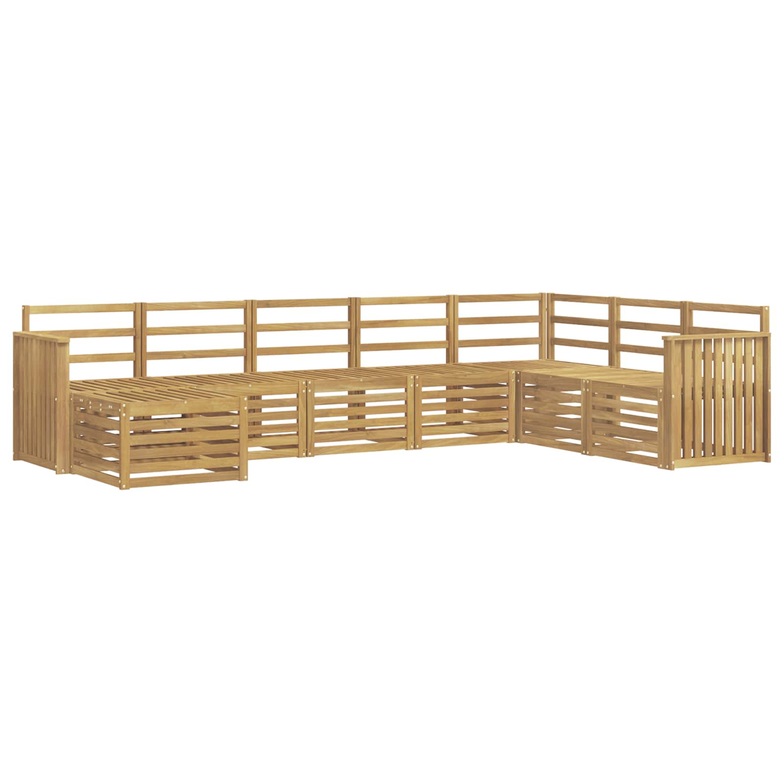 Σειρά Καναπέ Εξωτερικού 8 pcs Λευκό 306 x 187,5 x 73 εκ. - Pakobazaar