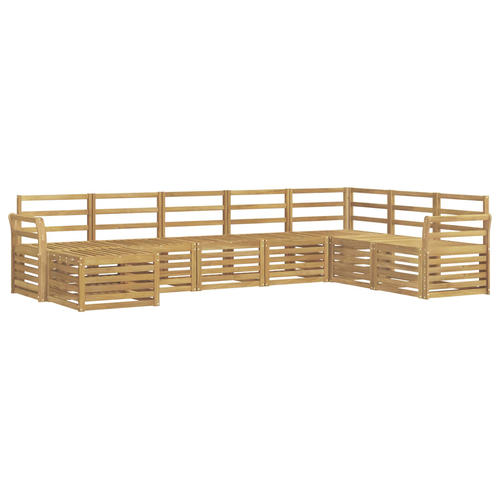 Σειρά Καναπέ Εξωτερικού 8 pcs Λευκό 308 x 190 x 73 εκ. - Pakobazaar