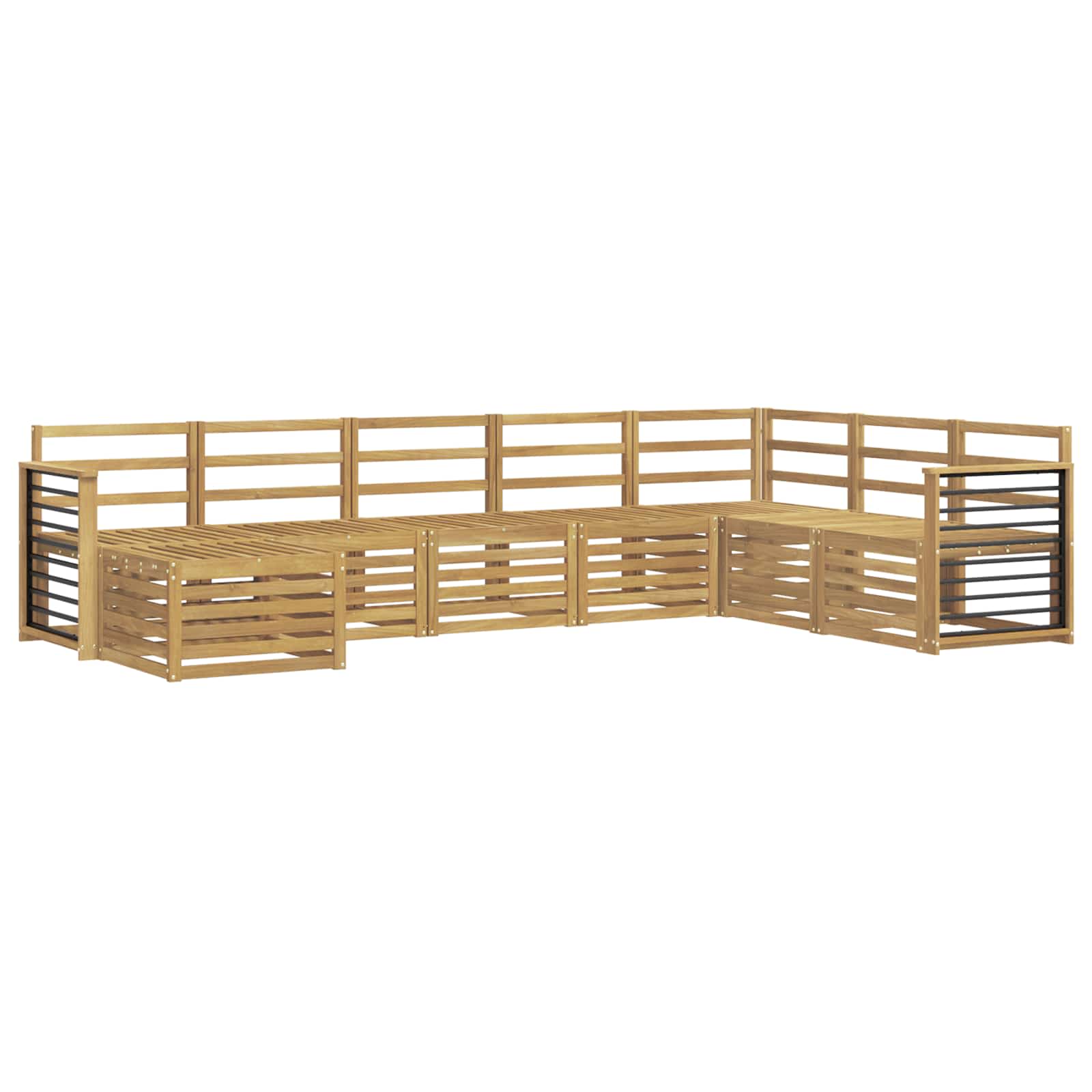 Σειρά Καναπέ Εξωτερικού 8 pcs Λευκό 306 x 187,5 x 73 εκ. - Pakobazaar