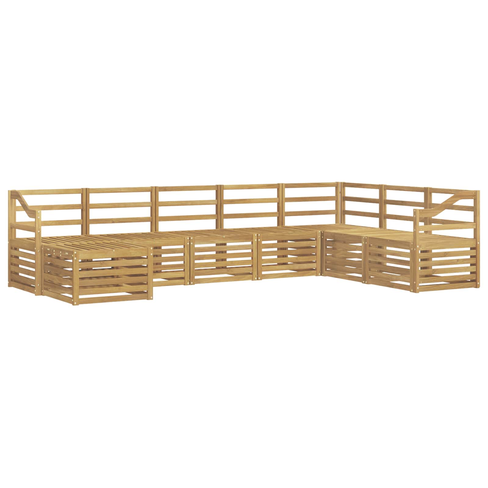Σειρά Καναπέ Εξωτερικού 8 pcs Λευκό 304 x 185,5 x 73 εκ - Pakobazaar