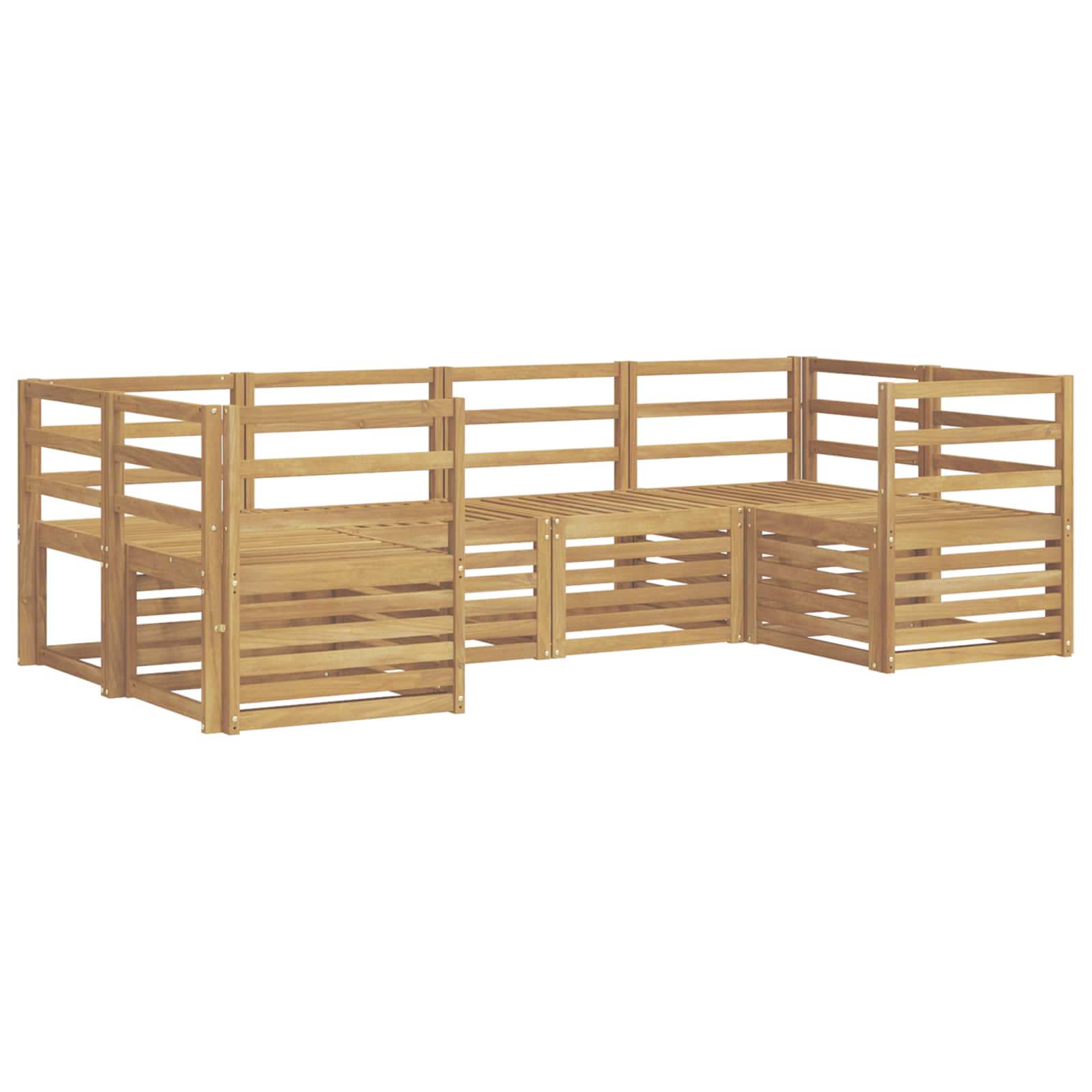Σειρά Καναπέ Εξωτερικού 6 pcs Λευκό 245 x 126,5 x 73 εκ - Pakobazaar