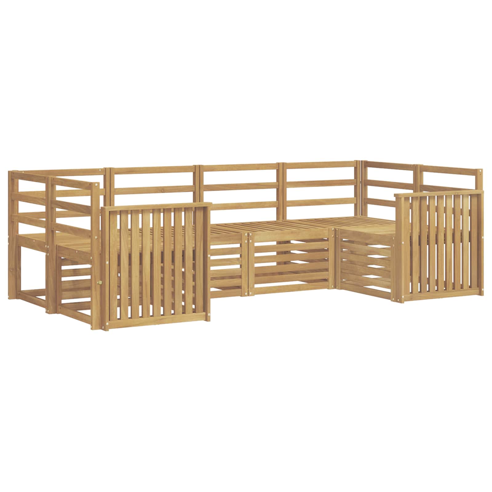 Σειρά Καναπέ Εξωτερικού 6 pcs Λευκό 245 x 128,5 x 73 εκ - Pakobazaar