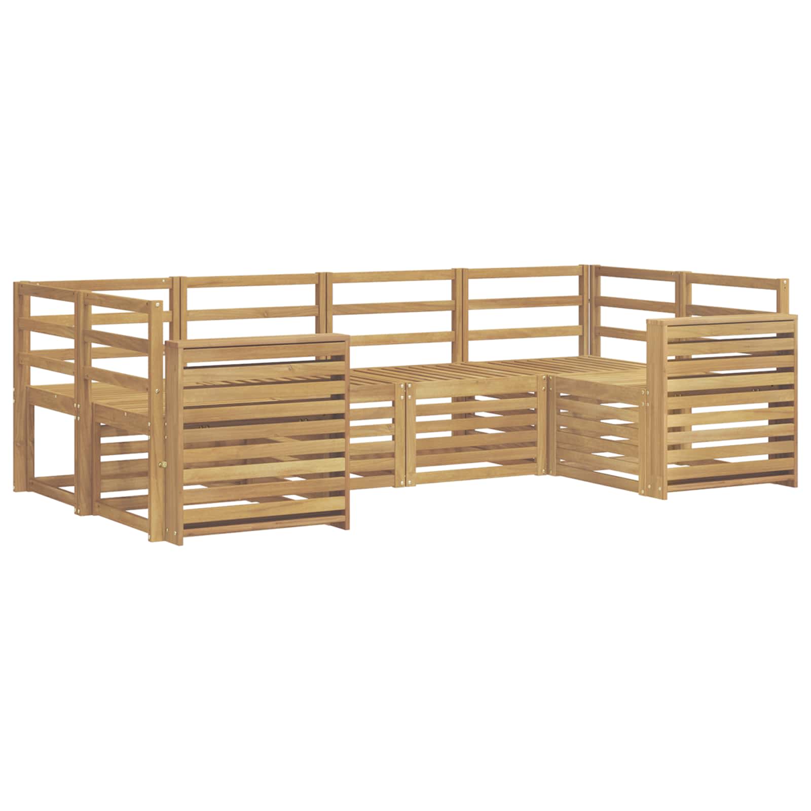 Σειρά Καναπέ Εξωτερικού 6 pcs Λευκό 245 x 132,5 x 73 εκ. - Pakobazaar