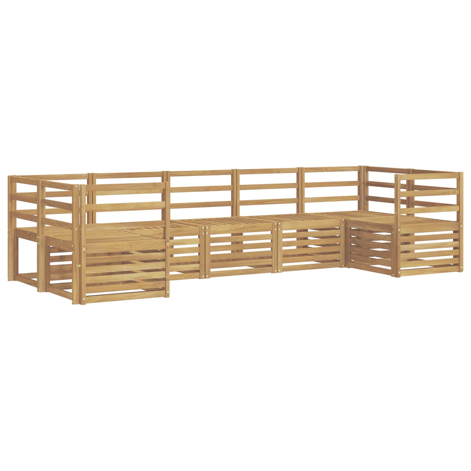 Σειρά Καναπέ Εξωτερικού 7 pcs Λευκό 304 x 126,5 x 73 εκ - Pakobazaar