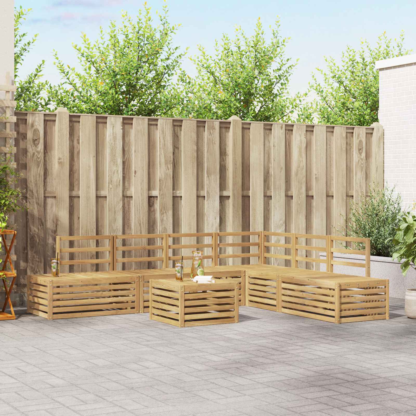 Σετ Καναπέ 6 Τεμάχιο 59 x 59 x 37 εκ - Pakobazaar