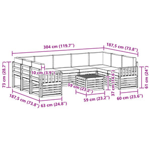 Σειρά Καναπέ Εξωτερικού 8 pcs Λευκό και Ανθρακί 59 x 59 x 37 εκ - Pakobazaar