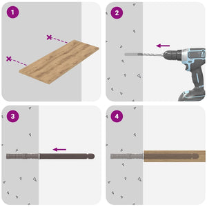 Βραχίονες Floating Shelf 12 Μπεζ Ø10 x 170 mm Ατσάλι
