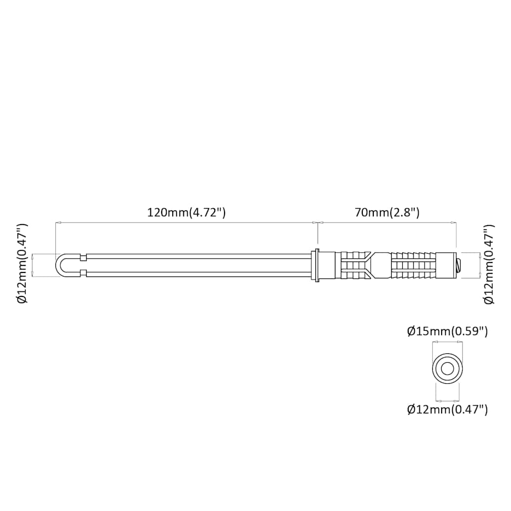 Βραχίονες Floating Shelf 12 pcs Μπεζ Ø12 x 190 mm Ατσάλι