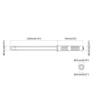 Βραχίονες Floating Shelf 12 Μπεζ Ø12 x 190 mm Ατσάλι