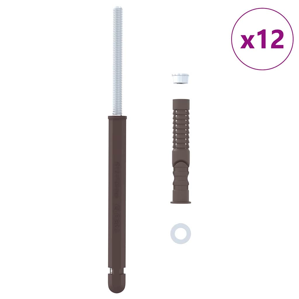 Βραχίονες Floating Shelf 12 pcs Μπεζ Ø12 x 190 mm Ατσάλι