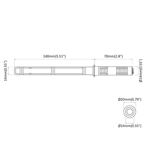 Βραχίονες Floating Shelf 12 Μπεζ Ø14 x 210 mm Ατσάλι