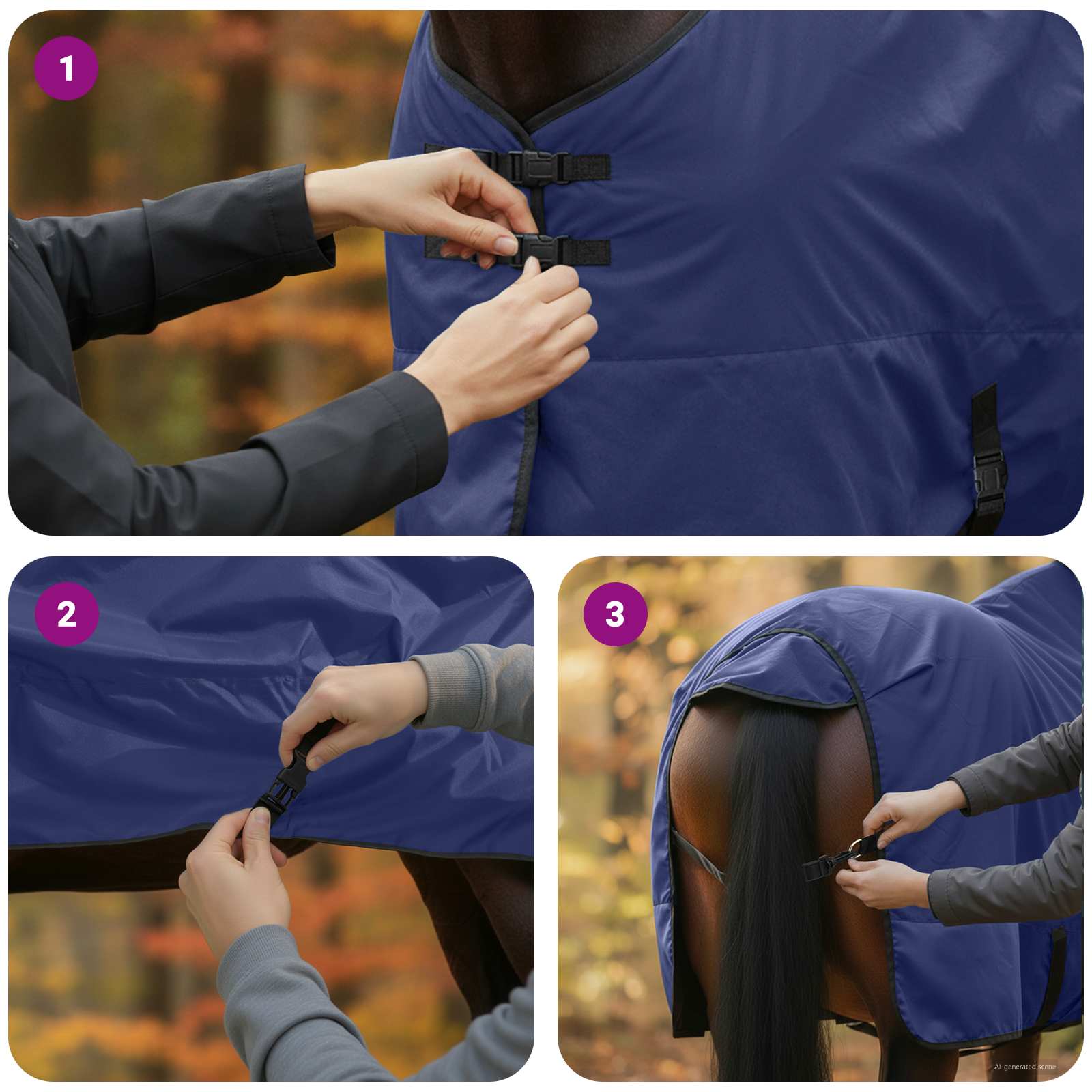 Σαμάρι Ίππου Σκούρο πράσινο και μαύρο 135 cm Πολυεστέρας