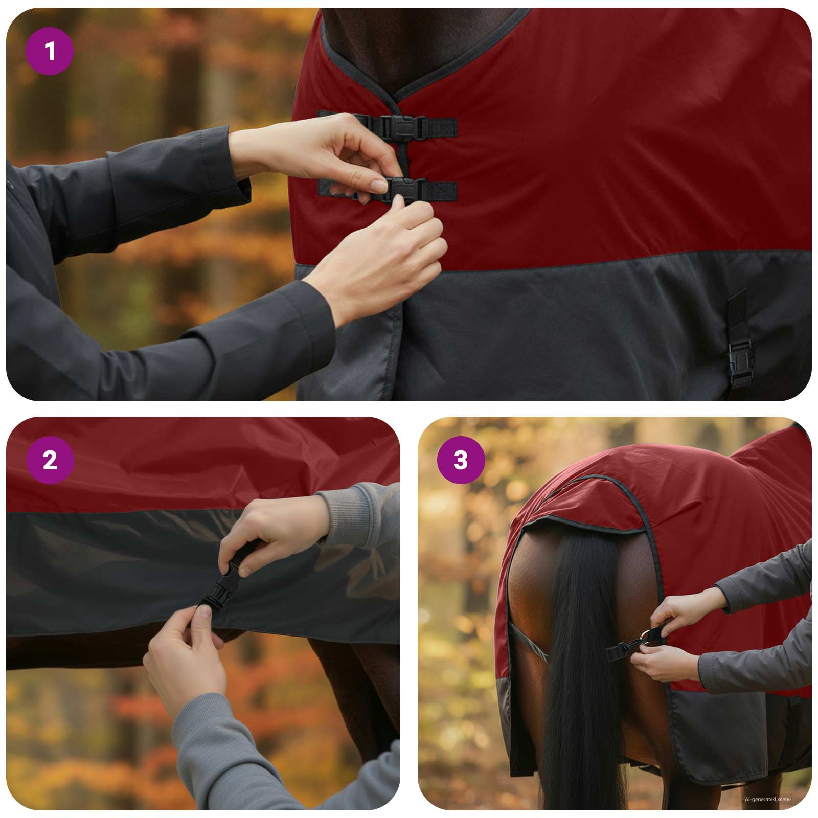 Σαμάρι Ίππου Σκούρο πράσινο και μαύρο 105 cm Πολυεστέρας