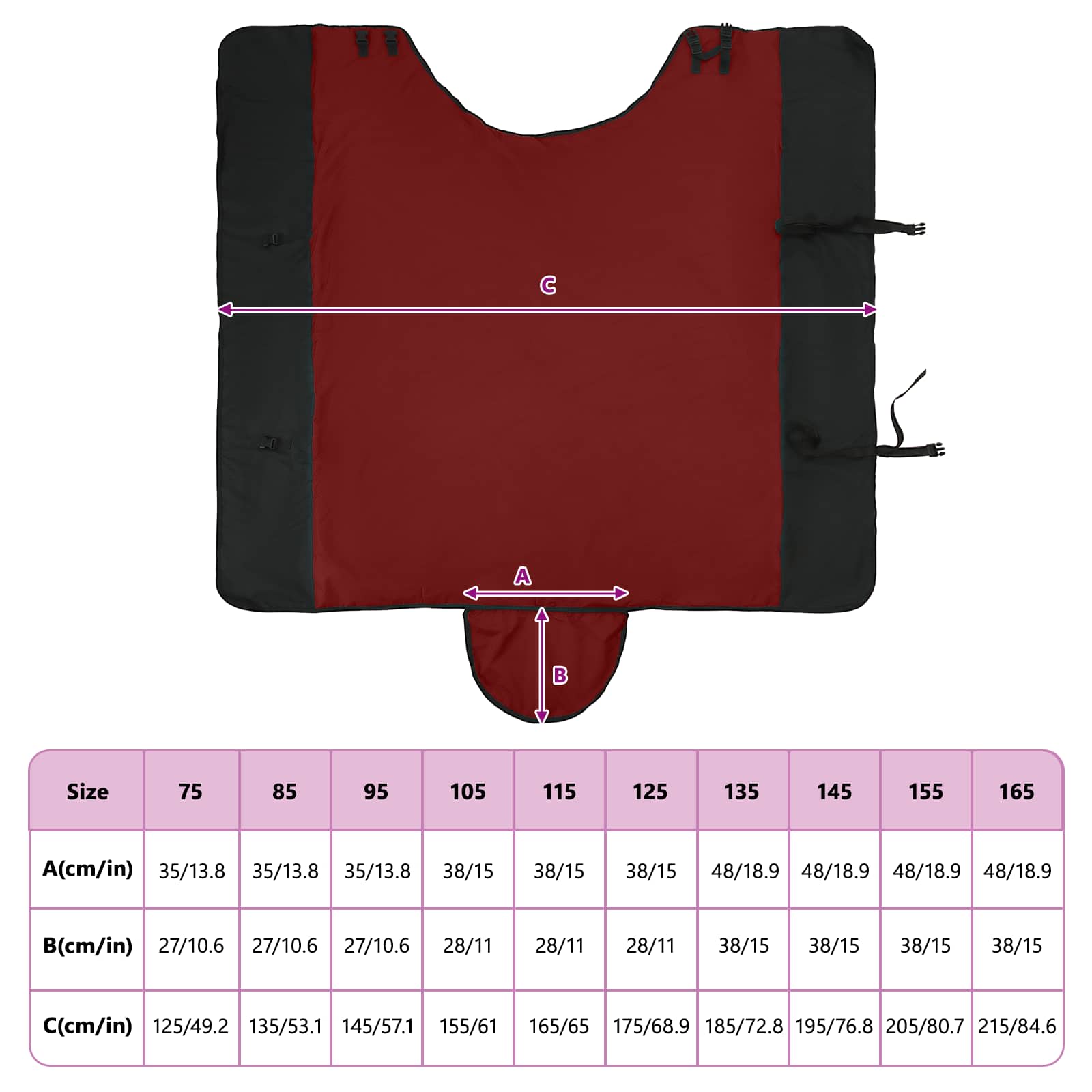 Σαμάρι Ίππου Σκούρο πράσινο και μαύρο 135 cm Πολυεστέρας