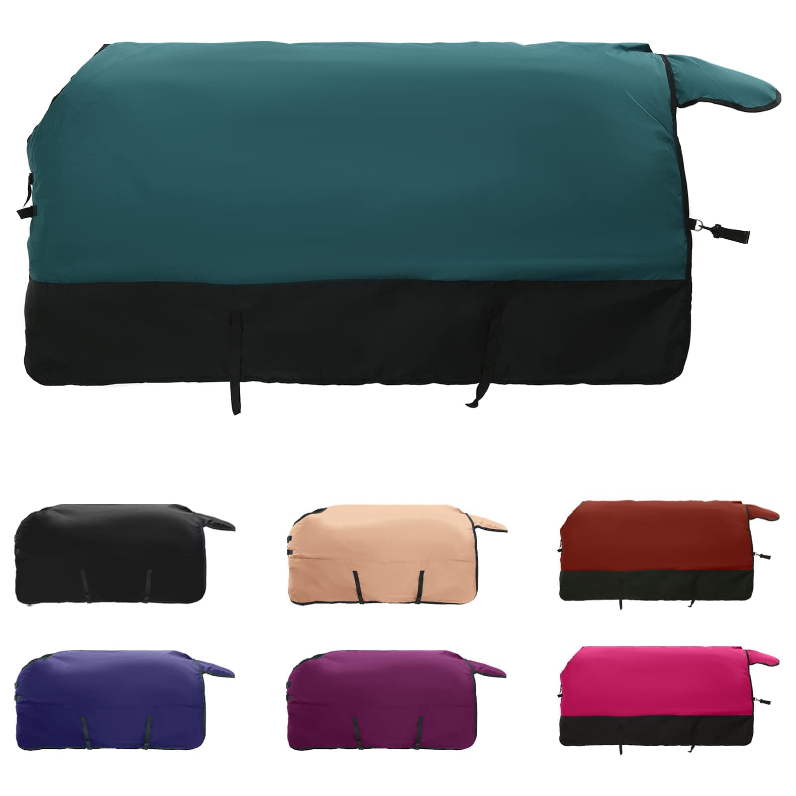 Σαμάρι Ίππου Σκούρο πράσινο και μαύρο 125 cm Πολυεστέρας