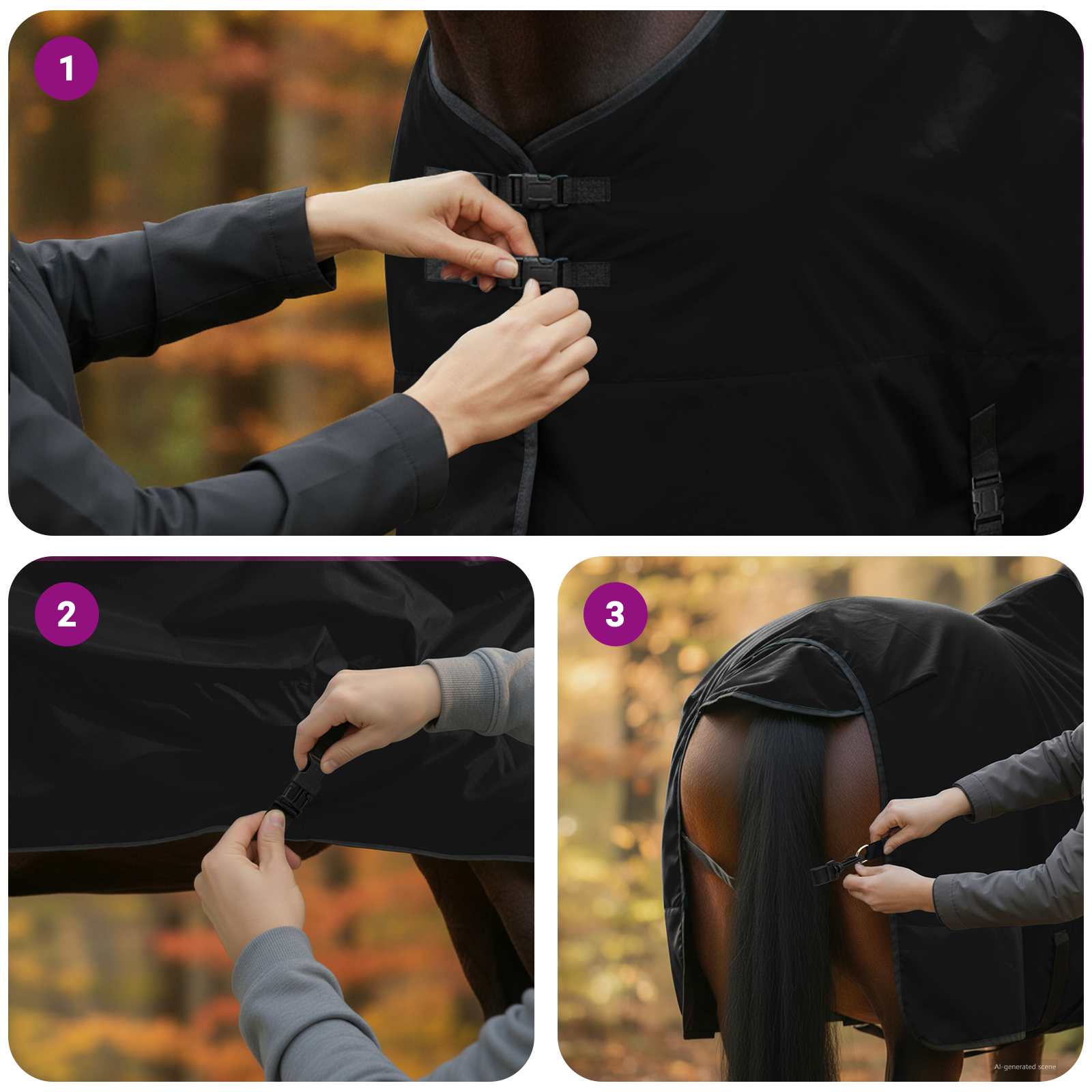 Σαμάρι Ίππου Σκούρο πράσινο και μαύρο 85 cm Πολυεστέρας