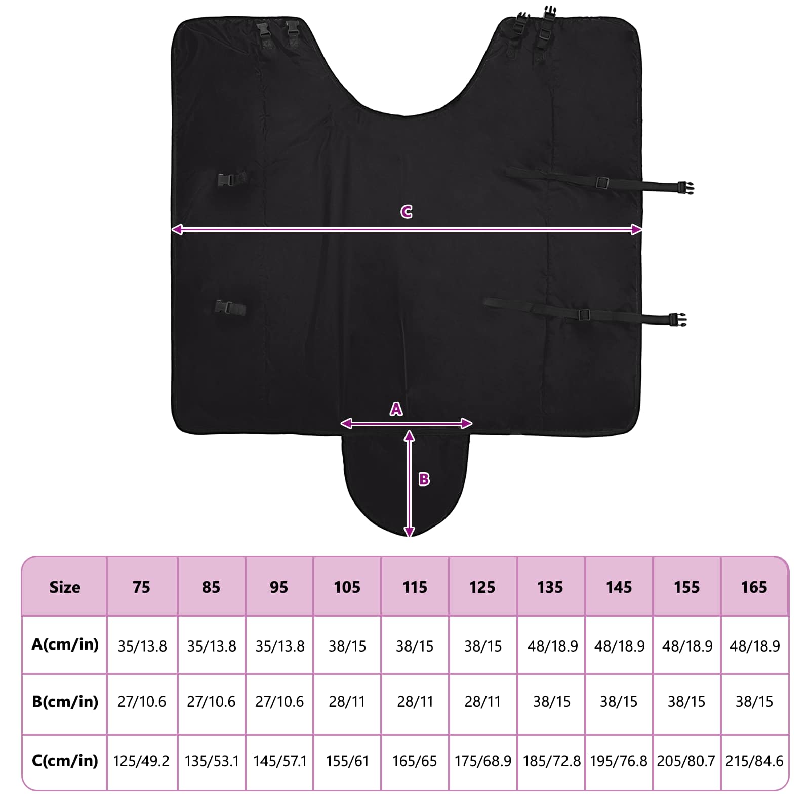 Σαμάρι Ίππου Σκούρο πράσινο και μαύρο 165 cm Πολυεστέρας