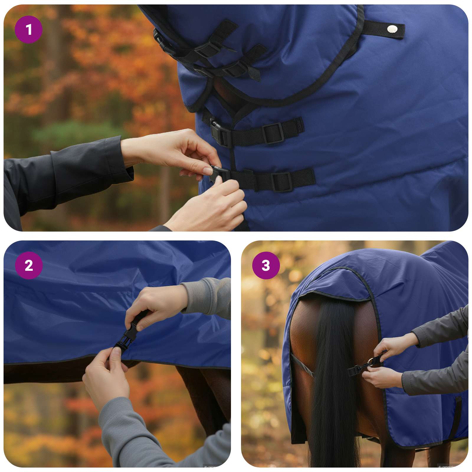 Σαμάρι Ίππου Σκούρο πράσινο και μαύρο 145 cm Πολυεστέρας