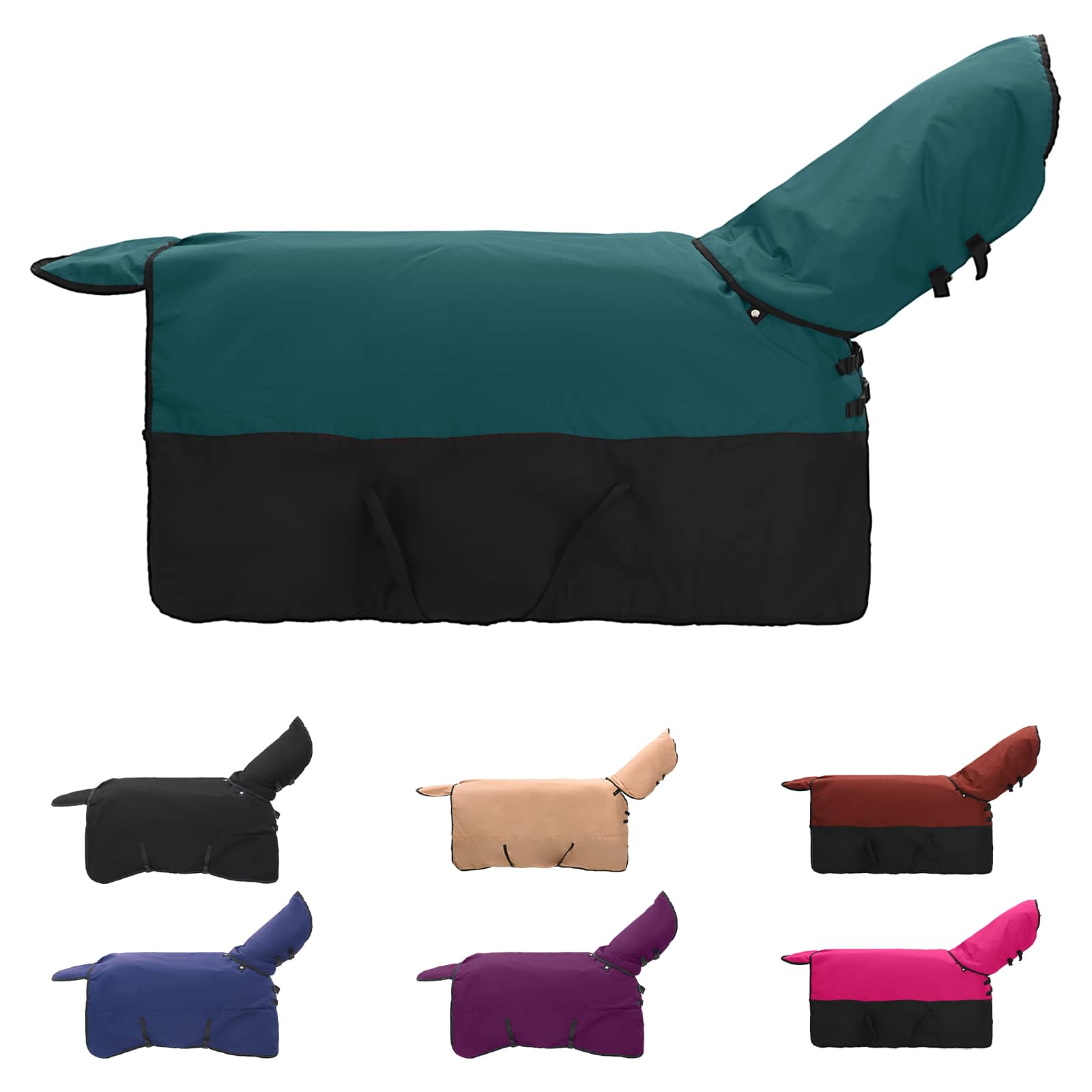 Σαμάρι Ίππου Σκούρο πράσινο και μαύρο 125 cm Πολυεστέρας