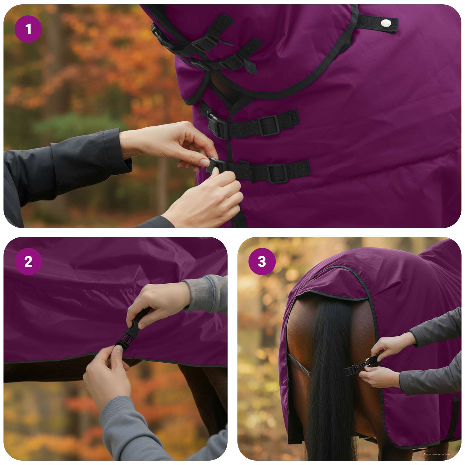 Σαμάρι Ίππου Σκούρο πράσινο και μαύρο 95 cm Πολυεστέρας