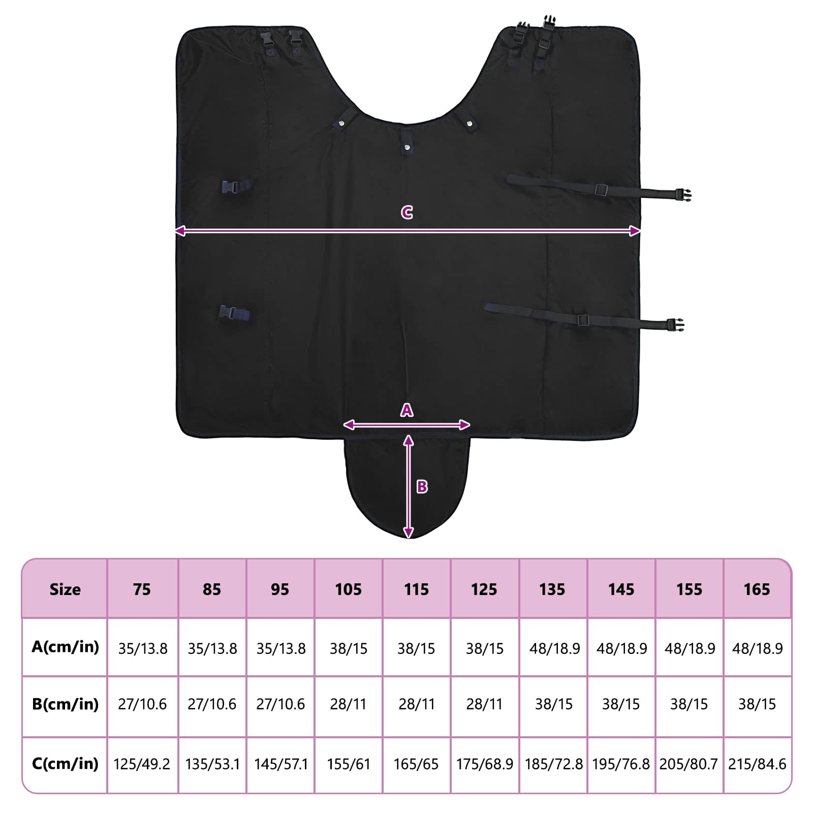 Σαμάρι Ίππου Σκούρο πράσινο και μαύρο 145 cm Πολυεστέρας