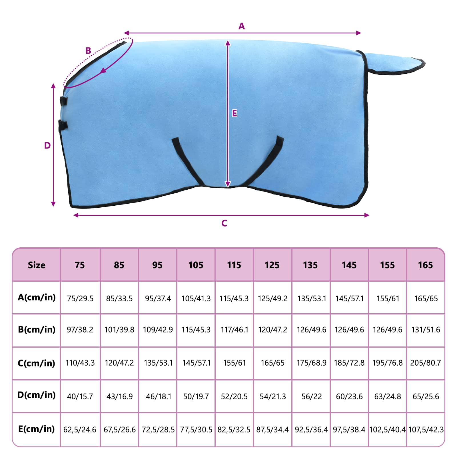 Σαμάρι Ίππου Σκούρο Aqua 95 cm Πολυεστέρας