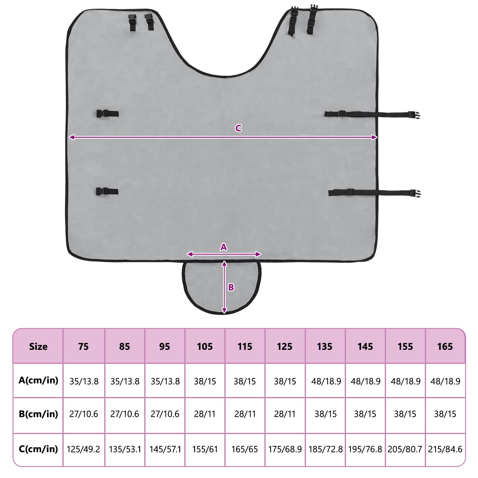 Σαμάρι Ίππου Φωτεινό γκρι και ροζ Πολυεστέρας
