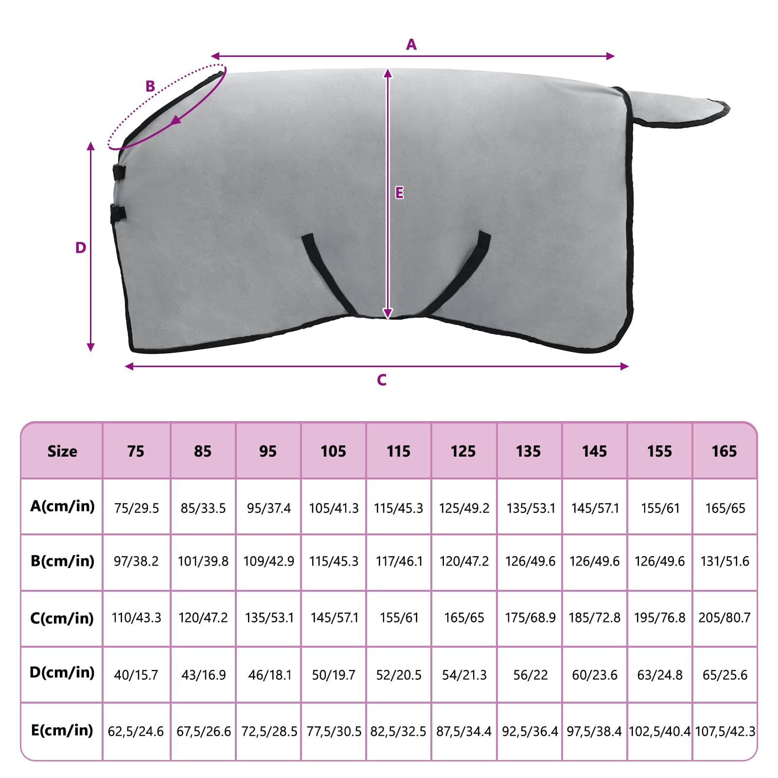 Σαμάρι Ίππου Φωτεινό γκρι και ροζ Πολυεστέρας