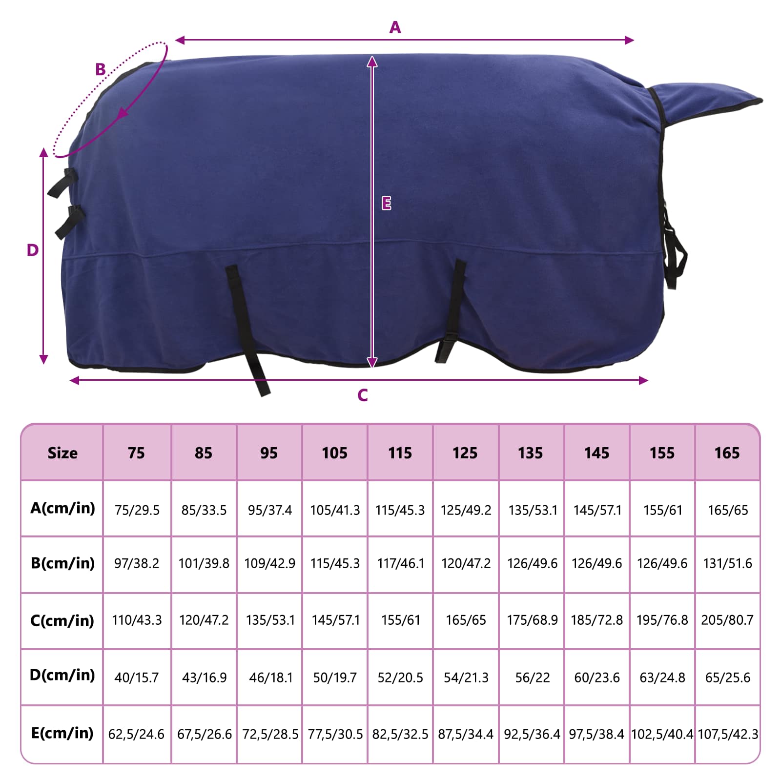 Σαμάρι Ίππου Σκούρο μπλε Πολυεστέρας