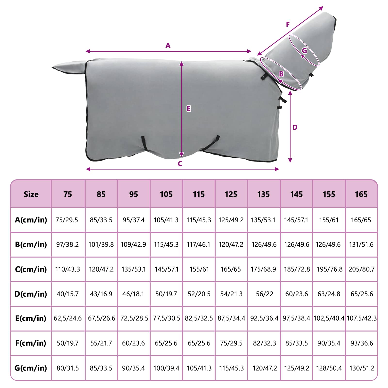 Σαμάρι Ίππου Φωτεινό γκρι και ροζ Πολυεστέρας