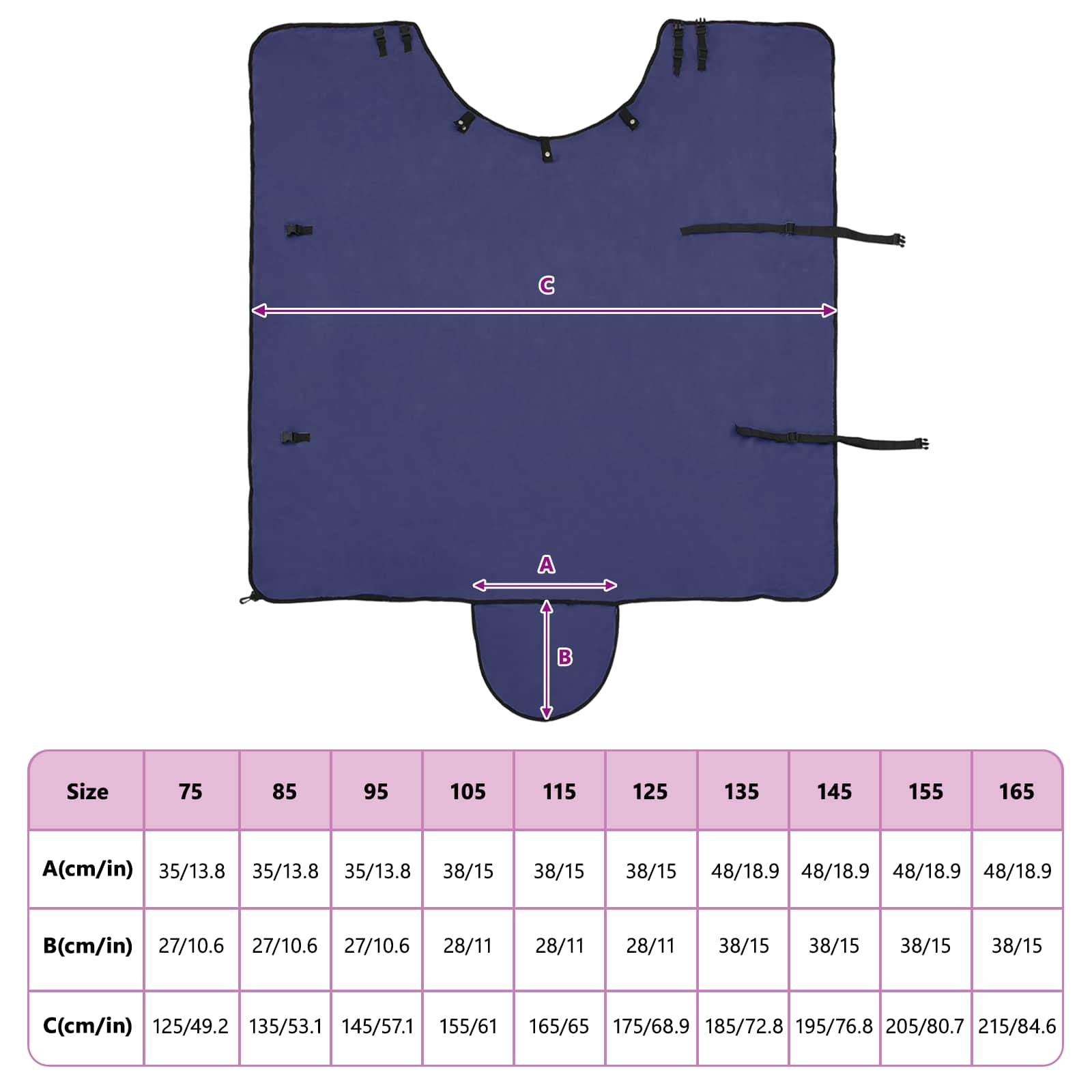 Σαμάρι Ίππου Σκούρο μπλε Πολυεστέρας