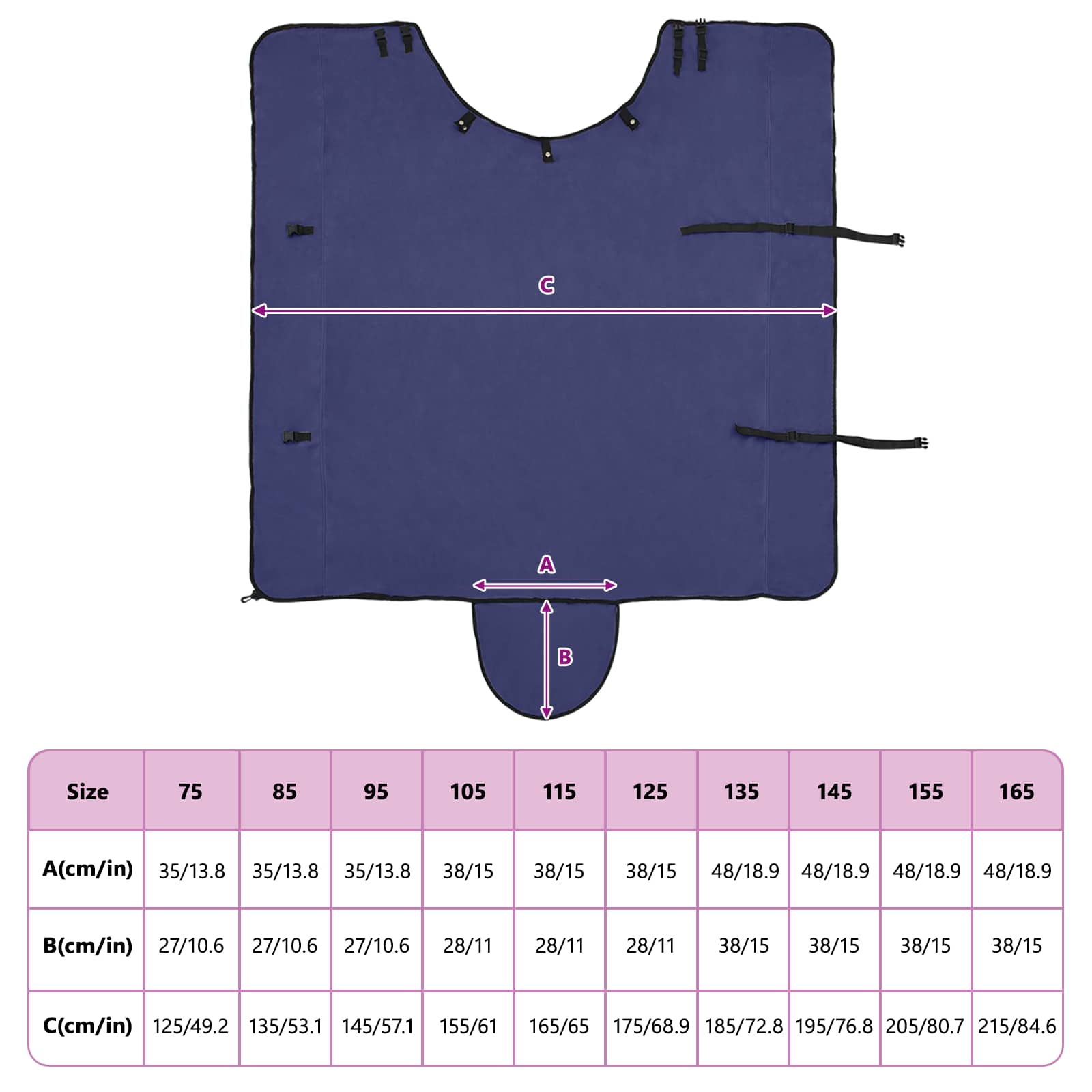 Σαμάρι Ίππου Σκούρο μπλε Πολυεστέρας