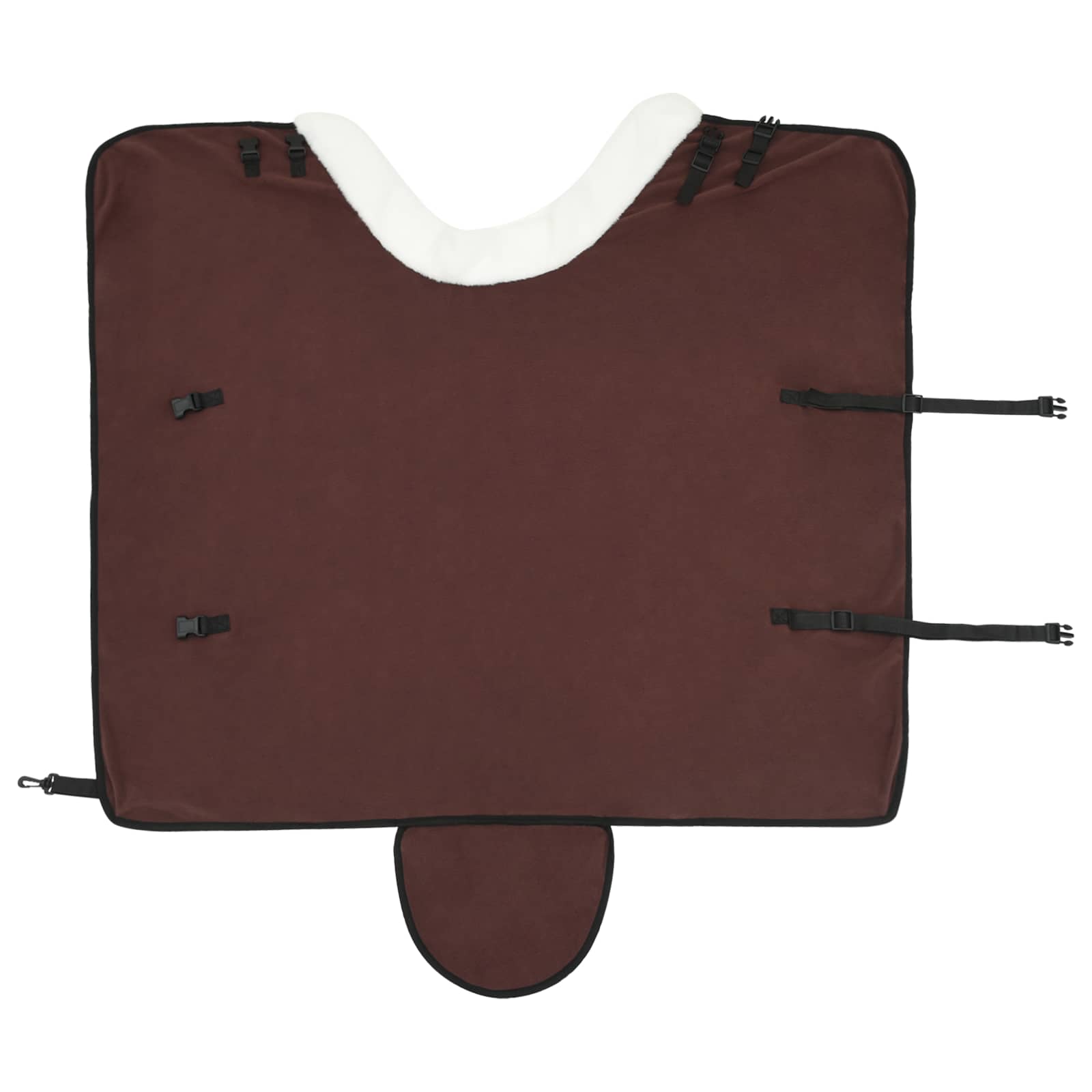 Σαμάρι Ίππου Πλήρης Σκούρος Καφέ 75 cm Πολικές φλις