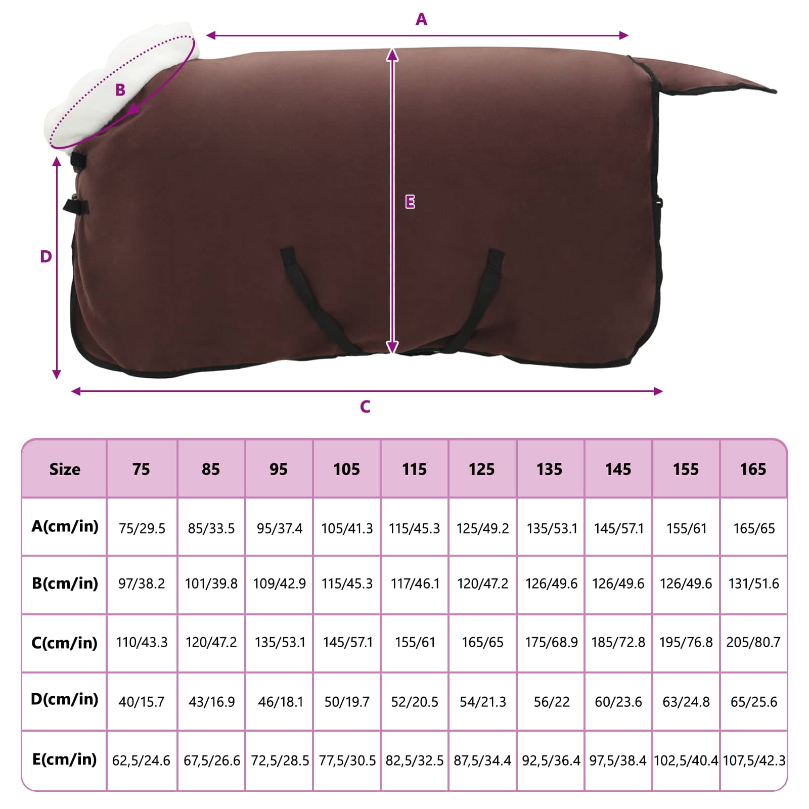 Σαμάρι Ίππου Πλήρης Σκούρος Καφέ 95 cm Πολικές φλις